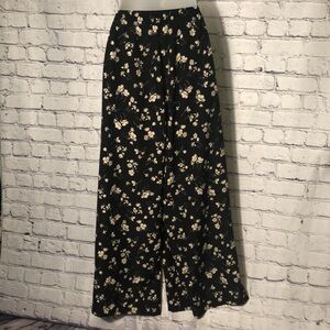 NWOT Show Me Your MuMu Pants & Pantsuit Wonens Wide Leg/Black-Tan Floral Print